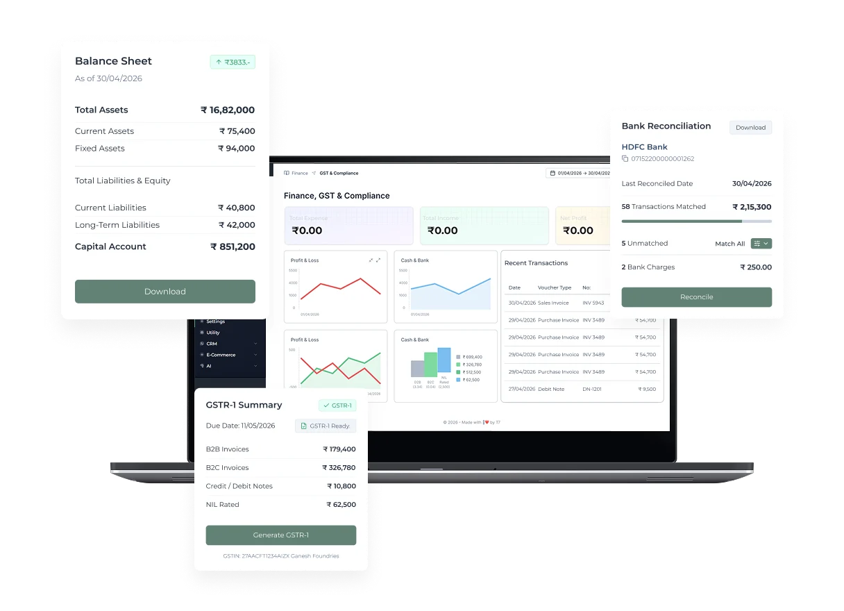 Built In, Not Bolted On Your books stay clean.